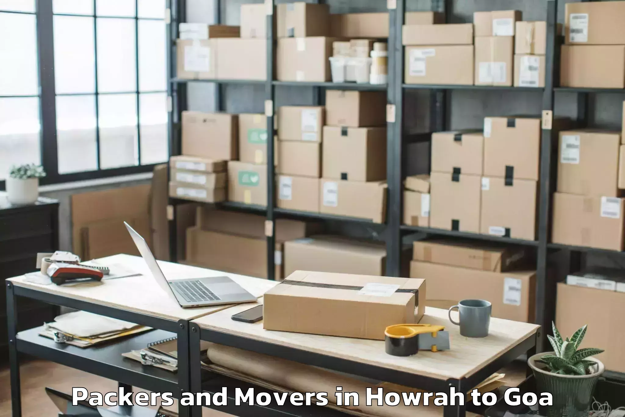 Professional Howrah to Serula Packers And Movers